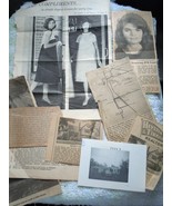 Vintage 8 Assorted Newspaper Clippings 1960s - $3.99