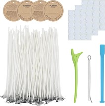 CandMak Candle Wick Kit - 60 Cotton Wicks with Candle Making Tools (Thick  - $23.79