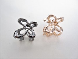 Tiny small dark silver or rose gold butterfly metal hair claw clip - £4.75 GBP