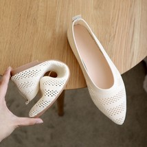 Knit Stretch Ballet Flats Women Pointed Toe Dress Shoes Summer Slip on C... - $34.37