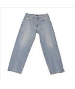 Tommy Jeans Tommy Hilfiger Blue Jeans US 38x32 Distressed Frayed Spots - $19.77