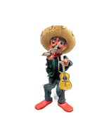 Vintage Mexican Marionette String Puppet With Sombrero &amp; Guitar Hombre READ - $32.71