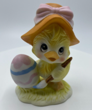 Lefton Chick Duckling Easter Duck Figurine Egg #544 Hand Painted Vintage  - £11.43 GBP