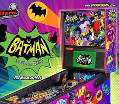 Batman 66 Premium Pinball FLYER Original NOS Super Hero Promo Art Adam W... - £22.02 GBP