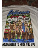 Vintage 90s Funny Dirty Joke Fishing Shirt Big Johnson Clean Snapper USA... - $64.48 CAD