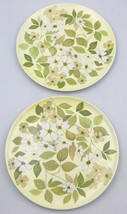 Two (2) Vintage Lenox Ware Melamine Green Floral Dinner Plates 9.75&quot; Diameter - £9.58 GBP