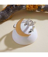 Mixed Metal Adjustable Bat Cluster and Moon Ring - $75.10 CAD