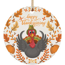 Turkey Thanksgiving Ornament - Funny Wild Turkey Cartoon Autumn Ornaments Gift - £11.83 GBP