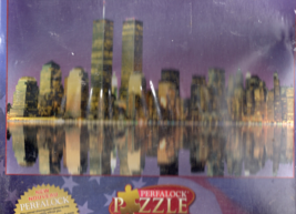 WREBBIT Perfalock Commemorative 1000pc Puzzle New York City Twin Towers - $6.19