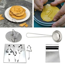 9Pcs Stainless Steel Biscuits Mold Set Cookie Cutters Candy Kit  - £20.11 GBP