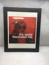 Andy Warhol Art Print Black Frame Wall Hanging Red Dot The World Fascinates Me - £19.77 GBP