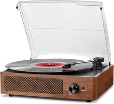 Record Players Vintage Turntable For Vinyl Records With Speakers Belt-Dr... - $44.99