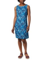 Columbia Women&#39;s Large Chill River Printed Dress Static Blue, Pockets, NWT - £35.58 GBP