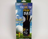 Best Dad Father&#39;s Day Golfer Golf Theme Men&#39;s 3 Pair Crew Socks Boxed Se... - £12.62 GBP