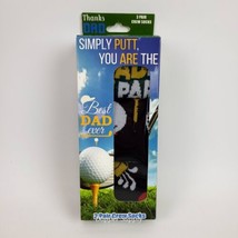 Best Dad Father&#39;s Day Golfer Golf Theme Men&#39;s 3 Pair Crew Socks Boxed Se... - £12.50 GBP