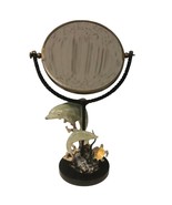 SPI Brass Glass Dolphin &amp; Turtle Round  16” Vanity Mirror Nature Whimsy ... - $138.60