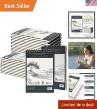 60 Pcs 5.5'' x 8.5'' Top Spiral Bound Sketch Pad 30 Sheet Each68lb/100gs... - $105.86