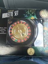 Wembley Deluxe Roulette 4 Piece Game Set Wheel, Chips, Felt, Rake - £31.26 GBP