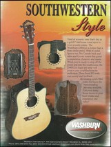 Washburn Southwestern Style D46SCE acoustic guitar advertisement 1999 ad... - £3.31 GBP