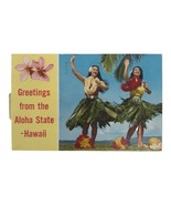Vintage 1977 Postcard Greetings From Aloha State Hawaii Hawaiiana Hula D... - $5.48 CAD