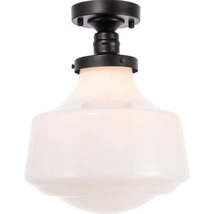 New Lyle 1 Light 11 inch Black Flush Mount Ceiling Light - $119.95