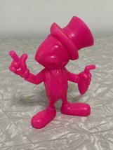 Vintage Walt Disney 1971 Pink Plastic Jiminy Cricket.  Louis Marx 4” Figure Toy - £8.54 GBP