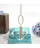 Kendra Scott Rayne Rose Quartz Gold Plated Long Pendant Necklace NWT - $108.41
