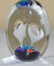 Vintage Multi-Color Intergalactic Space Lily Controlled Bubble Paperweight - $68.60