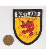 Vtg SCOTLAND Patch-Travel-Yellow-Shield-Lion Crest-Europe Tourist - $13.09