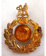 Vintage British Royal Marines military hat badge brass St Edwards Crown ... - $30.33 CAD