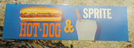 Vintage ENJOY Sprite Soda Hot Dog Sign Tranparent transparency Advertisement Nos - £73.71 GBP