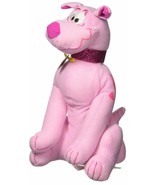 Pink Scooby Doo Plush with Purple Glitter Collar 8&#39;&#39; Inches by Toy Factory - £71.05 GBP