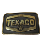 Texaco Brass Vintage Belt Buckle Patina 1980 Handmade Made in USA Oil and Gas - £26.38 GBP