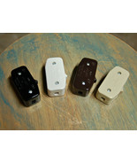 Inline Cord Switch - Leviton Rocker Style Feed Thru Switch, Lamp Wire Fa... - $5.25