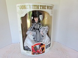 WORLD DOLL 71163 GWTW PORTRAIT DOLL SCARLETT O&#39;HARA BLACK &amp; WHITE GOWN COA  - $537.28 MXN