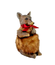 Fox Figure With Faux Fur - £17.12 GBP