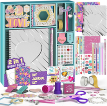 2-Pack DIY Journal Kit - 150+Pcs Gifts for Girls Ages 8 9 10 11 12 Year Old - Bi - $42.10