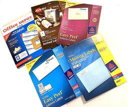 Avery Easy Peel Label Lot - Assorted Sizes And Styles See Description And Photos - £15.75 GBP