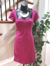 Banana Republic Womens Pink Square Neck Short Sleeve Knee Length Dress Size 0 - £23.59 GBP