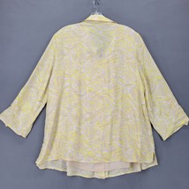 White Stag Women Shirt Size 2X Yellow Beige Preppy Layered Button 3/4 Sl... - $13.50