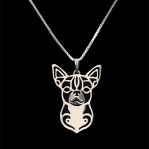 New Women’s Silver Alloy Chihuahua Fashion Necklace - £7.89 GBP
