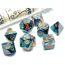 Lustrous Chessex Polyhedral 7-Die Set (Alpestris/Orange) - £22.00 GBP