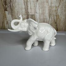 White Genuine Bone China Elephant Figurine Taiwan Vintage Decor - $19.99