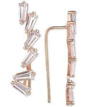 Tiara Cubic Zirconia Ear Climbers in 14k Rose Gold-Plated Sterling Silver - £49.55 GBP