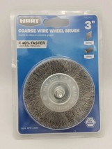 HART 3&quot; COARSE WIRE WHEEL BRUSH 1/4&quot; Hex Heavy Duty Brand New in Package - £9.52 GBP