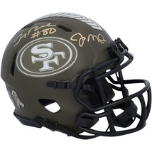 Joe Montana / Jerry Rice Autographed 49ers STS Mini Helmet Fanatics LE 24 - £464.30 GBP