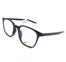 Nike Eyeglasses Frames 7124 420 Blue Square Full Rim White Swoosh Logo 5... - £29.65 GBP