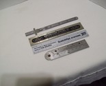 Lot of 3 vtg advertising stainless steel / alum. 6&quot; Rule Rulers + 8&quot; poc... - $24.74