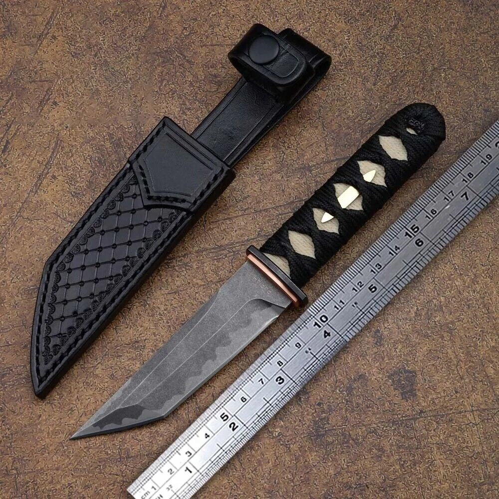 Handmade S35VN High Hardness Japanes Tactical Straight Knife Jungle Camping - $134.64