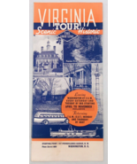 Vintage 1938 Blue &amp; Grey Sightseeing Virginia Tour Gray Line Travel Broc... - $12.19